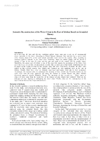 Semantic Reconstruction of the Water Crisis in the East of Isfahan Based on Grounded Theory