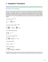 7. Integration Techniques
