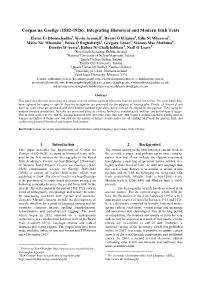 Corpas Na Gaeilge (1882-1926): Integrating Historical and Modern
