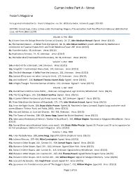 Curran Index Part a - Verse