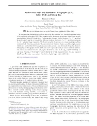 Holographic QCD, Lattice QCD, and Gluex Data