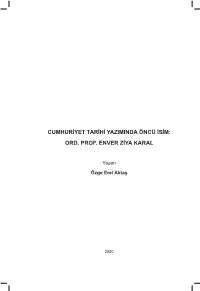 Ord. Prof. Enver Ziya Karal