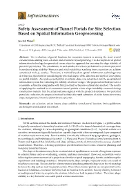 Safety Assessment of Tunnel Portals for Site Selection Based on Spatial Information Geoprocessing