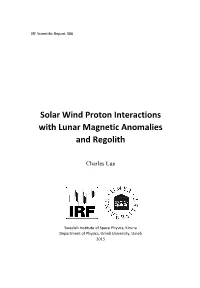 Solar Wind Proton Interactions with Lunar Magnetic Anomalies and Regolith