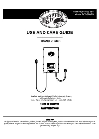 Use and Care Guide