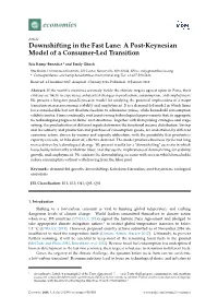 A Post-Keynesian Model of a Consumer-Led Transition