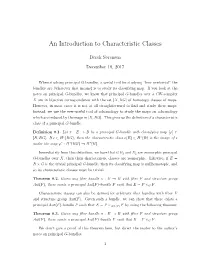 An Introduction to Characteristic Classes