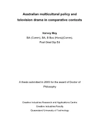 Australian Multicultural Policy and Television Drama in Comparative Contexts