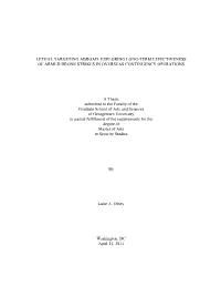 Exploring Long-Term Effectiveness of Armed Drone Strikes in Overseas Contingency Operations