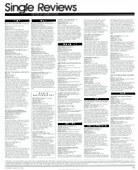 Single Reviews EDITED B Y LARRY FLIC K
