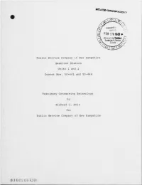 "Testimony Concerning Seismology." Certificate of Svc Encl. Related Correspondence