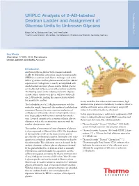 UHPLC Analysis of 2-AB-Labeled Dextran Ladder and Assignment of Glucose Units to Unknown Glycans