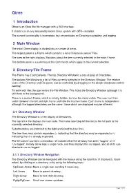 1 Introduction 2 Main Window 3 Directory/File