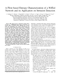 A Flow-Based Entropy Characterization of a Nated Network and Its Application on Intrusion Detection