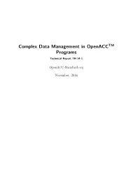 Complex Data Management Tech Report