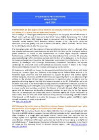 EP SAKHAROV PRIZE NETWORK NEWSLETTER April 2014