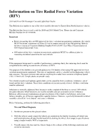 Information on Tire Radial Force Variation (RFV)