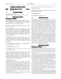 Legislative Assembly of Alberta Title