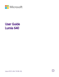 Lumia 640 User Guide