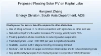 Proposed Floating Solar PV on Kaptai Lake Hongwei Zhang Energy