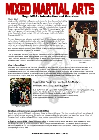 Sogo MMA - Introduction and Overview