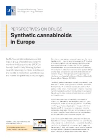 Synthetic Cannabinoids in Europe