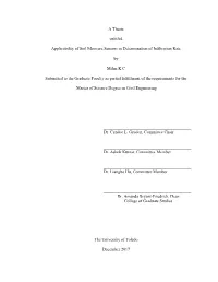 A Thesis Entitled Applicability of Soil Moisture Sensors in Determination