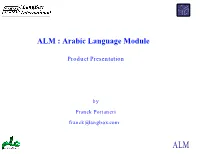 ALM : Arabic Language Module