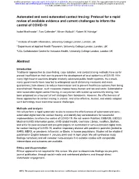 Automated and Semi-Automated Contact Tracing: Protocol for a Rapid Review of Available Evidence and Current Challenges to Inform the Control of COVID-19