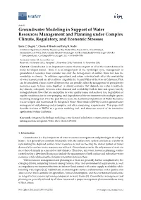 Groundwater Modeling in Support of Water Resources Management and Planning Under Complex Climate, Regulatory, and Economic Stresses