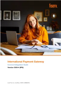 International Payment Gateway Connect Integration Guide Version 2020-4 (IPG)