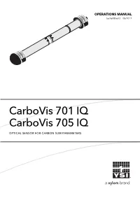IQ Sensornet Carbovis 701 & 705 IQ Sensors User Manual