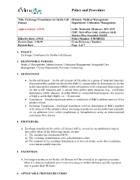 Policy and Procedure