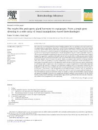 The Insulin-Like Androgenic Gland Hormone in Crustaceans: from a Single Gene Silencing to a Wide Array of Sexual Manipulation-Based Biotechnologies