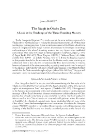 The Nianfo in ºbaku Zen: a Look at the Teachings of the Three Founding Masters