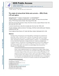 The Origin of Extracellular Fields and Currents — EEG, Ecog, LFP and Spikes