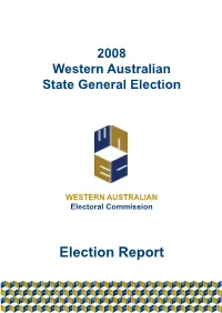2008 State General Election Report