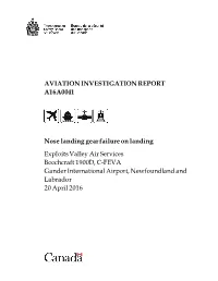 Aviation Investigation Report A16a0041