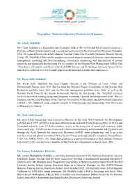 Biographies: Moderators/Speakers/Panelists for All Sessions