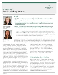 Brexit: No Easy Answers
