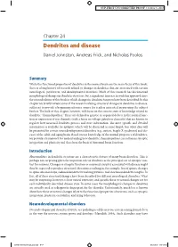 Dendrites and Disease Daniel Johnston, Andreas Frick, and Nicholas Poolos