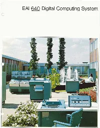 EAI 640 Digital Computing System, 1966