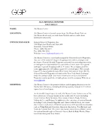 Ala Moana Center Fact Sheet
