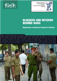 Bloggers and Netizens Behind Bars: Restrictions on Internet Freedom In