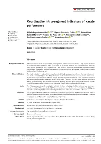 Coordinative Intra-Segment Indicators of Karate Performance