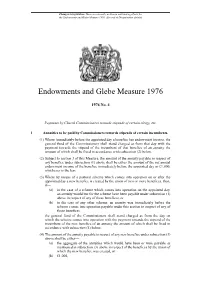 Endowments and Glebe Measure 1976