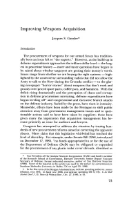 Improving Weapons Acquisition