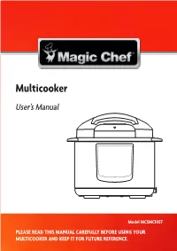 Multicooker User’S Manual