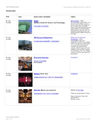 Netherlands Project List (Pdf)