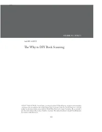 The Why in DIY Book Scanning